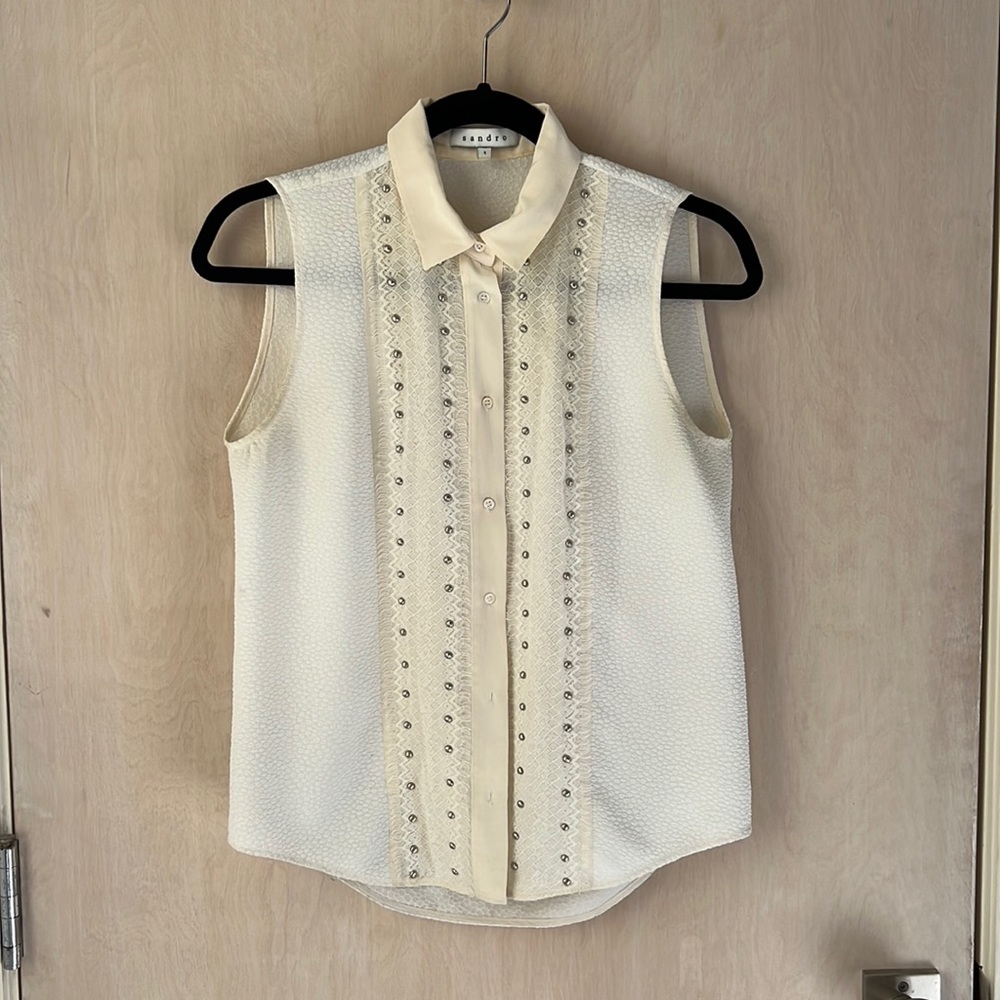 Sandro Silk Blouse Paris